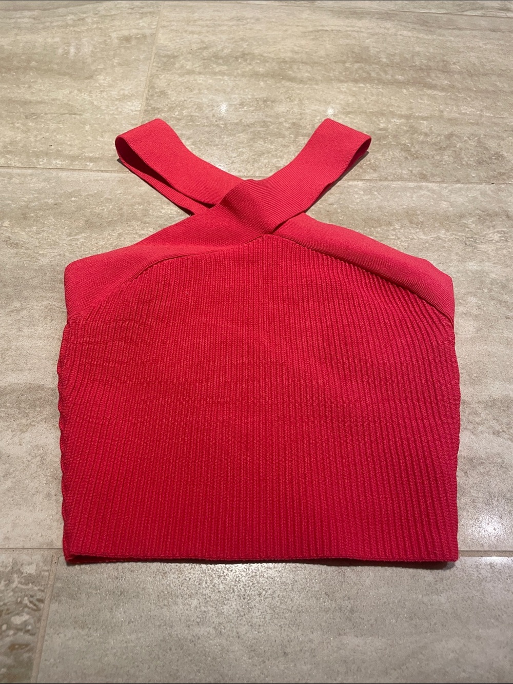 ARITZIA Babaton Sculpt Knit Criss Cross Cropped Tank - 2XS